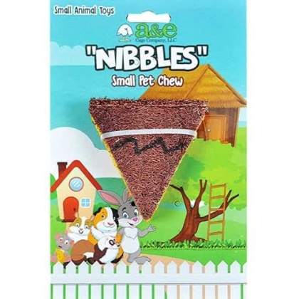 AE Cage Company Nibbles Pizza Slice Loofah Chew Toy