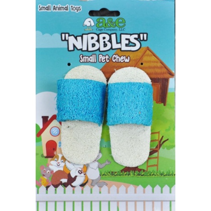 AE Cage Company Nibbles Sandals Loofah Chew Toy Assorted Colors