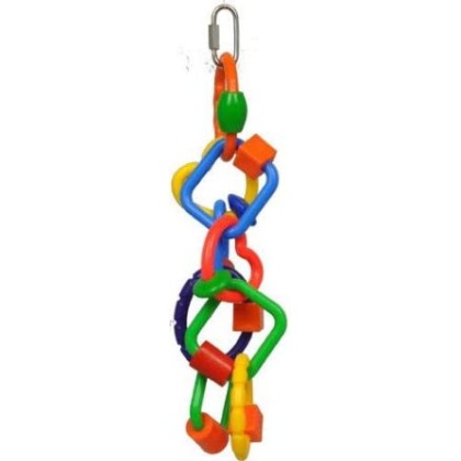 AE Cage Company Happy Beaks Plastic Rings and Blocks Bird Toy