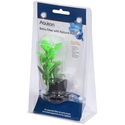 Aqueon Betta Filter with Natural Plant
