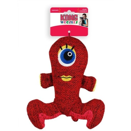 KONG Woozles Sqeaking Dog Toy Medium Red