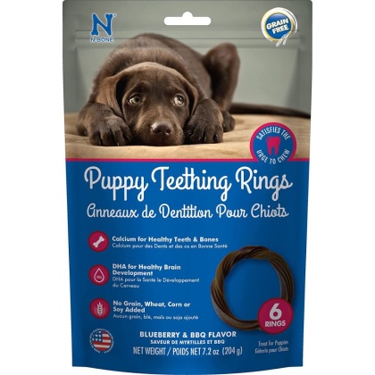 N-Bone Puppy Teething Rings Blueberry Flavor