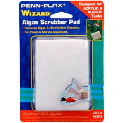 Penn Plax Wizard Algae Scrubber Pad for Acrylic or Glass Aquariums