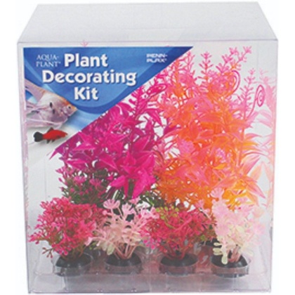 Penn Plax Aquarium Plant Decoration Kit Assorted Colors