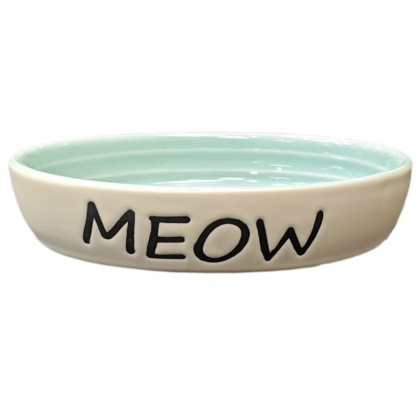 Spot Oval Green Meow Dish 6