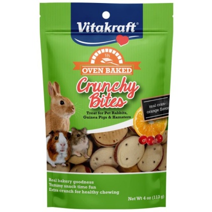 Vitakraft Oven Baked Crunchy Bites Small Pet Treats - Real Cran-Orange Flavor