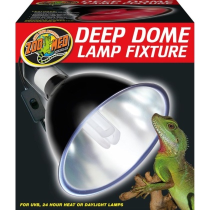Zoo Med Deep Dome Lamp Fixture - Black