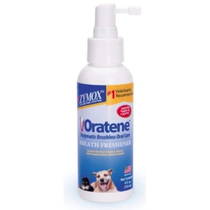 Zymox Oratene Enzymatic Brushless Oral Care Breath Freshener for Dogs and Cats